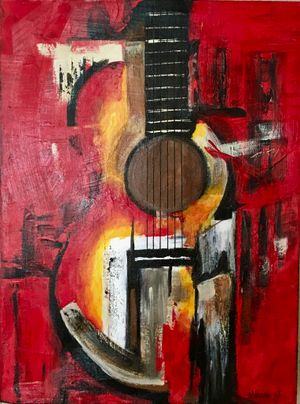 Guitare rouge