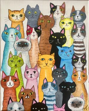 Les chats colorés